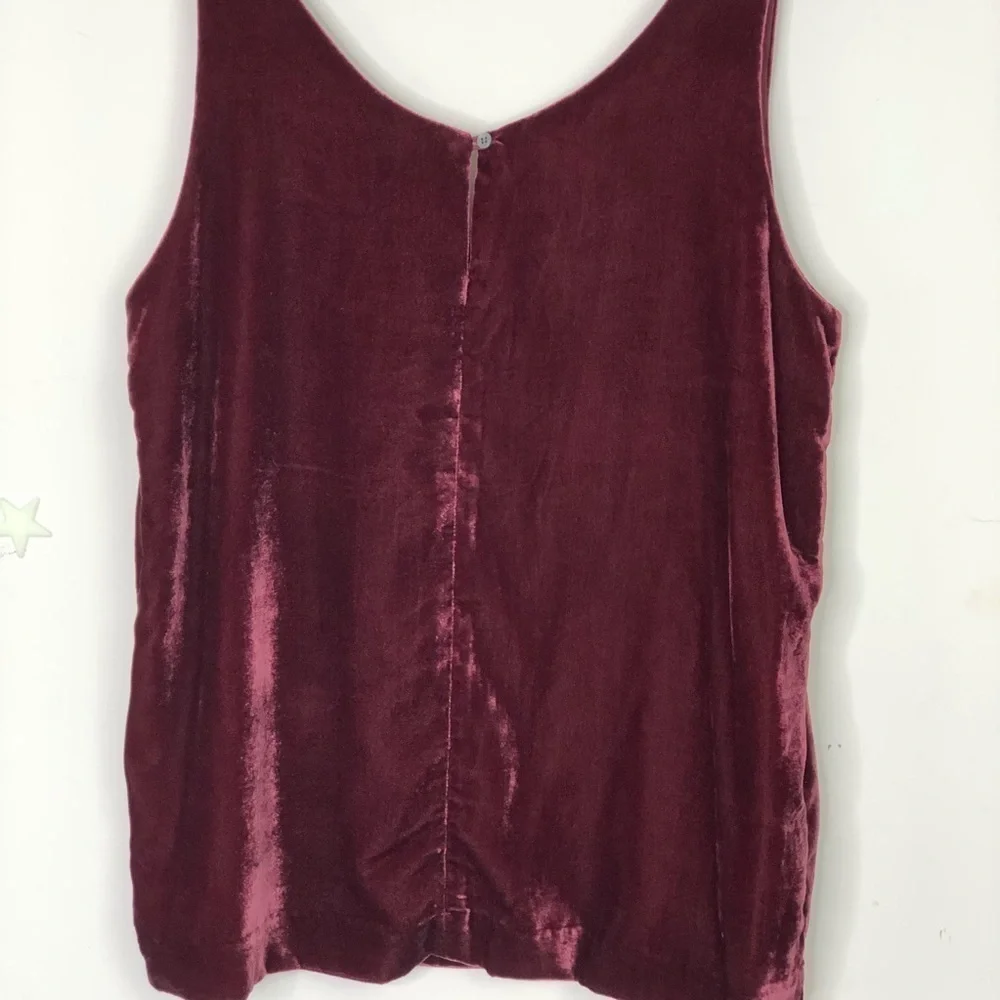 J Crew burgundy velvet top